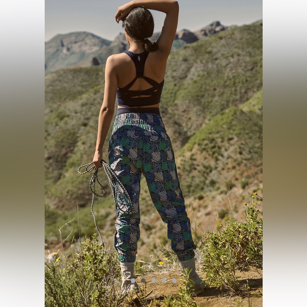 Free People Movement the way home joggers blue Women's Print Jogger Pants - Picture 5 of 5